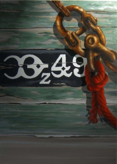 Painting titled "DZ 49" by Peintre Portuaire, Original Artwork, Oil