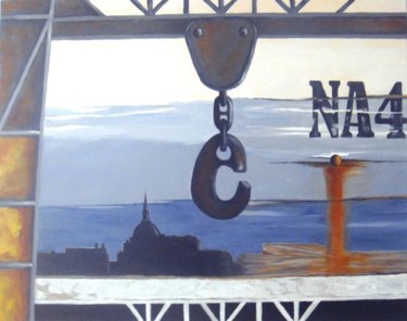 Peinture intitulée "Nantes Quai Wilson" par Peintre Portuaire, Œuvre d'art originale, Huile