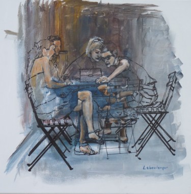 "La chaise en fil de…" başlıklı Tablo Leboulanger tarafından, Orijinal sanat