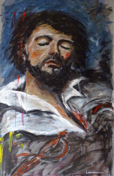 Peinture intitulée "L'homme blessé d'ap…" par Leboulanger, Œuvre d'art originale
