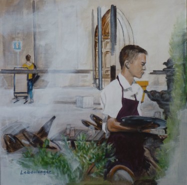 Картина под названием "Fin de journée" - Leboulanger, Подлинное произведение искусства, Акрил