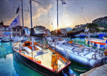 Painting titled "Cassis" by Lebrosse, Original Artwork