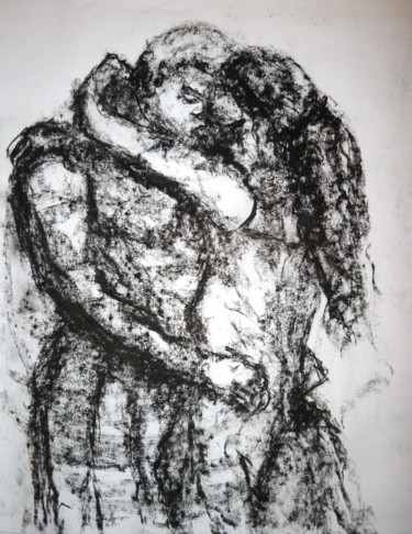 Zeichnungen mit dem Titel "La danse" von Lebrun Béatrice, Original-Kunstwerk, Kohle