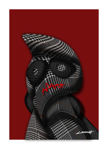 Digitale Kunst mit dem Titel "Sad Prince Red" von Lecaret, Original-Kunstwerk, 2D digitale Arbeit