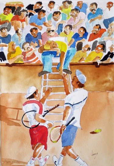 Peinture intitulée "Repos mérité !" par Jean Marie Lecoix, Œuvre d'art originale, Aquarelle