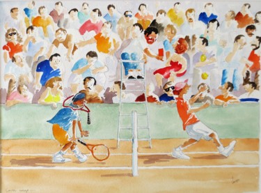 Painting titled "Fair Play... (2)" by Jean Marie Lecoix, Original Artwork, Watercolor