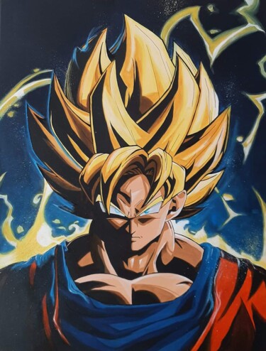 Painting titled "Dbz" by Marina Lecomte, Original Artwork, Acrylic