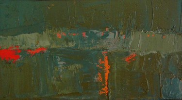 Peinture intitulée "Vert et rouge" par Patrick Leconte, Œuvre d'art originale, Huile