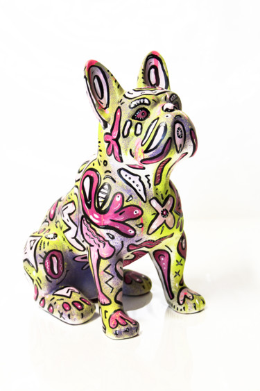Bulldog Guidez Sculpture intitulée "Bulldog Guidez" par Christopher Lecoutre, Œuvre d'art originale, Céramique