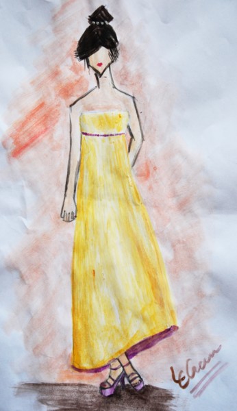 Pintura titulada "dress-2.jpg" por Le Crau, Obra de arte original, Acrílico