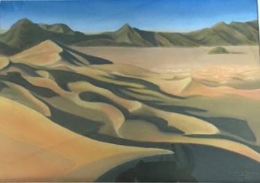 Peinture intitulée "Desert" par Erwan Le Dantec, Œuvre d'art originale, Pastel