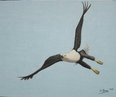 Painting titled "L'aigle" by Michel Le Darz, Original Artwork
