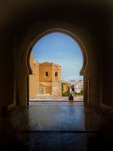 Painting titled "Oudayas Rabat" by L.Edfouf, Original Artwork, Oil