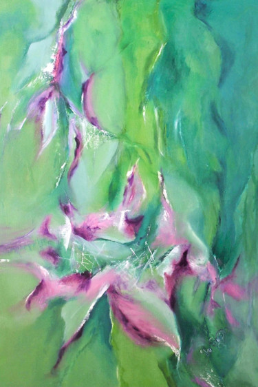Peinture intitulée "Rhapsodie in green" par Lee Berty, Œuvre d'art originale, Huile