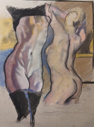 Disegno intitolato "Nudes in pastel" da Lee Davison, Opera d'arte originale, Pastello