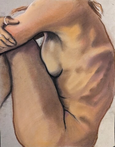 Rysunek zatytułowany „Female figurative d…” autorstwa Lee Davison, Oryginalna praca, Pastel
