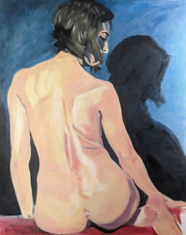 Pittura intitolato "Female nude figure…" da Lee Davison, Opera d'arte originale, Olio
