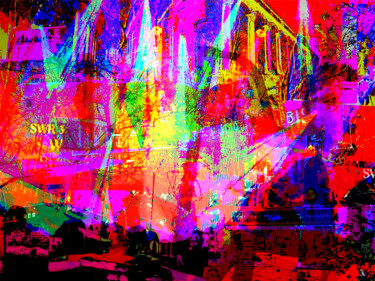 Digitale Kunst mit dem Titel "Popfestival" von Lee Eggstein, Original-Kunstwerk, Acryl