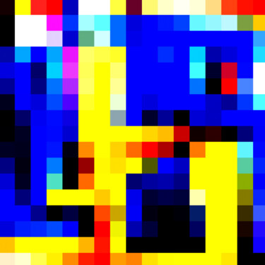 「Pixel Art PO1」というタイトルのデジタルアーツ Lee Eggsteinによって, オリジナルのアートワーク, アクリル