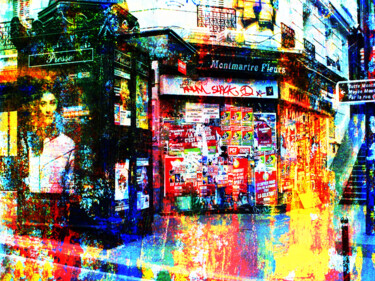 Arte digitale intitolato "Montmartre Station…" da Lee Eggstein, Opera d'arte originale, Pittura digitale