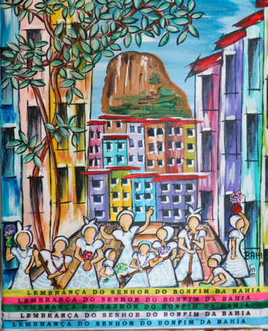 Peinture intitulée "Bahia" par Valérie Hage, Œuvre d'art originale, Acrylique