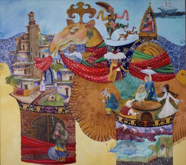 Peinture intitulée "Навруз 90х80 х.м 20…" par Mariya Mariia Li Safi Li Safi, Œuvre d'art originale, Huile