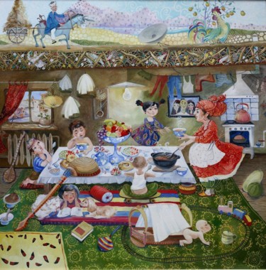 Peinture intitulée "где моя большая лож…" par Mariya Mariia Li Safi Li Safi, Œuvre d'art originale, Huile