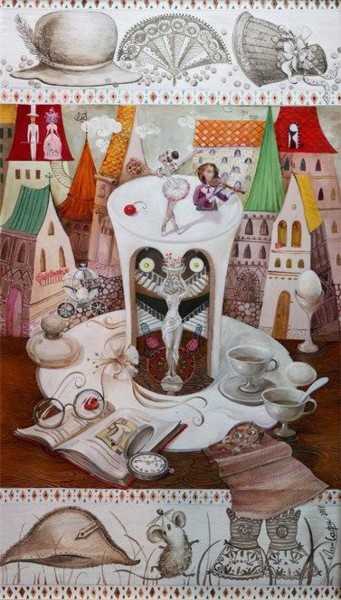 Картина под названием "все дело в шляпе 95…" - Mariya (Мария) Li-Safi (Ли-Сафи), Подлинное произведение искусства, Масло