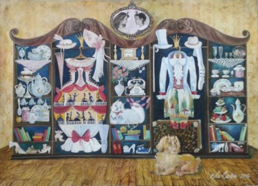 Peinture intitulée "Евро шкаф 47х66 х м…" par Mariya Mariia Li Safi Li Safi, Œuvre d'art originale, Huile