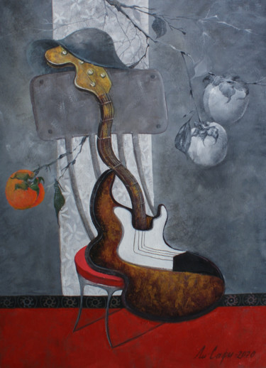 серия Далахаст Бас гитара хм 2019 Painting titled "серия Далахаст Бас…" by Mariya (Мария) Li-Safi (Ли-Сафи), Original Art, Oil