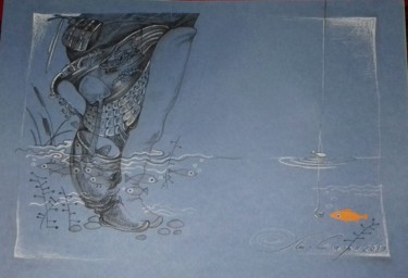 Pintura intitulada "Серия "Чьи ноги?" 2…" por Mariya Mariia Li Safi Li Safi, Obras de arte originais, Carvão