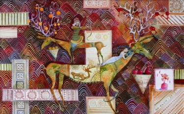 Картина под названием "охотник 50х70 хм 20…" - Mariya (Мария) Li-Safi (Ли-Сафи), Подлинное произведение искусства, Масло