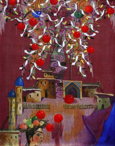Картина под названием "маком 1 35х45 адрас…" - Mariya (Мария) Li-Safi (Ли-Сафи), Подлинное произведение искусства, Масло