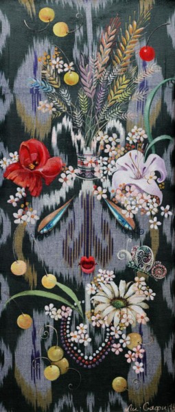Картина под названием "маком 80х35 адрас и…" - Mariya (Мария) Li-Safi (Ли-Сафи), Подлинное произведение искусства, Масло