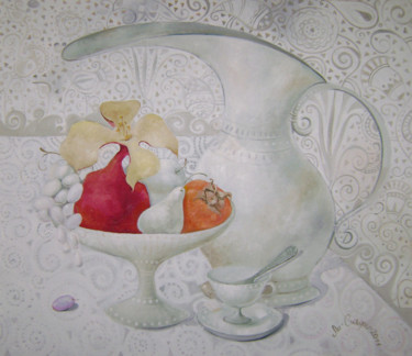 Картина под названием "гранат 65х75 хм 2011" - Mariya (Мария) Li-Safi (Ли-Сафи), Подлинное произведение искусства, Масло
