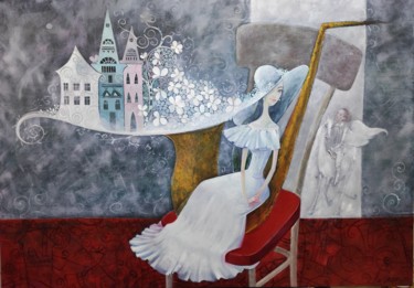 「Ожидание принца 70х…」というタイトルの絵画 Mariya (Мария) Li-Safi (Ли-Сафи)によって, オリジナルのアートワーク, オイル