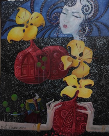 Картина под названием "Кисло-сладко 50х40…" - Mariya (Мария) Li-Safi (Ли-Сафи), Подлинное произведение искусства, Масло