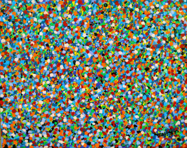 Malerei mit dem Titel "Colorful dotting or…" von Lee Art Gallery, Original-Kunstwerk, Acryl