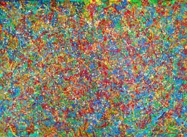 Painting titled "SOLD -Colorfull dot…" by Lee Art Gallery, Original Artwork, Acrylic