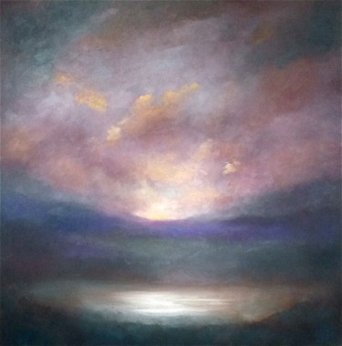 Peinture intitulée "Dusky Pink" par Lee Campbell, Œuvre d'art originale, Huile