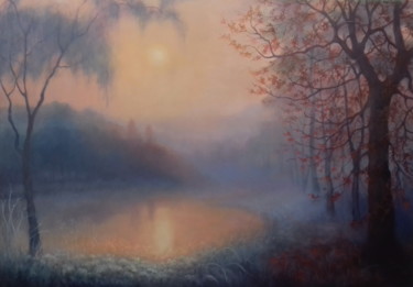Painting titled "Pool of Dreams" by Lee Campbell, Original Artwork, Oil Mounted on Wood Stretcher frame