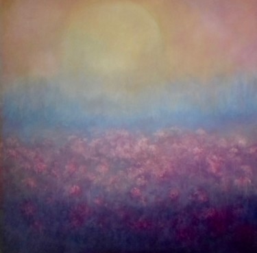 Pittura intitolato "Into the Mist" da Lee Campbell, Opera d'arte originale, Olio Montato su Telaio per barella in legno