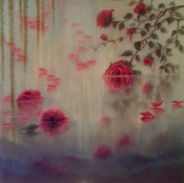 Painting titled "La dérive de Rose" by Lee Campbell, Original Artwork, Oil