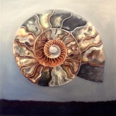 Ζωγραφική με τίτλο "Ammonite" από Lee Campbell, Αυθεντικά έργα τέχνης, Λάδι