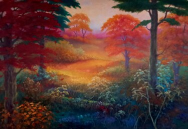 Painting titled "Towards the Light" by Lee Campbell, Original Artwork, Oil