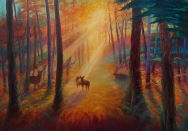 Peinture intitulée "Au-delà du Glen" par Lee Campbell, Œuvre d'art originale, Huile