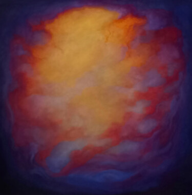 Картина под названием "Nebula" - Lee Campbell, Подлинное произведение искусства, Масло Установлен на Деревянная рама для нос…