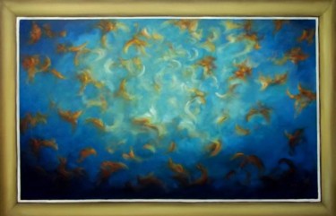 Painting titled "Flurry" by Lee Campbell, Original Artwork, Oil