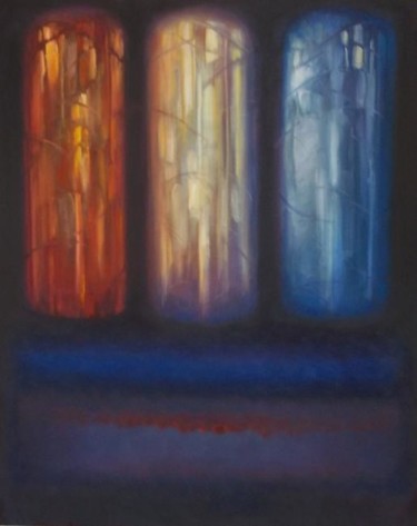 Painting titled "Triadic Optics" by Lee Campbell, Original Artwork