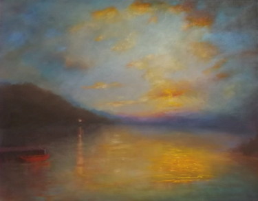Painting titled "Lake of Memories" by Lee Campbell, Original Artwork